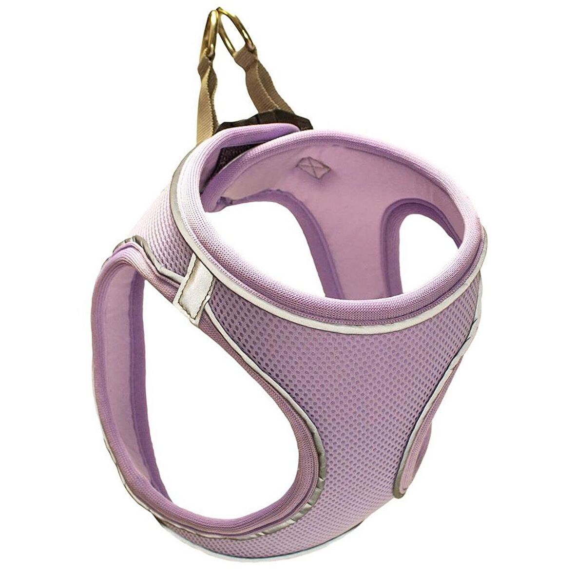 Mita Air Mesh Kedi Köpek Göğüs Tasması Çift Reflektörlü, Terletmeyen Lila / Lilac